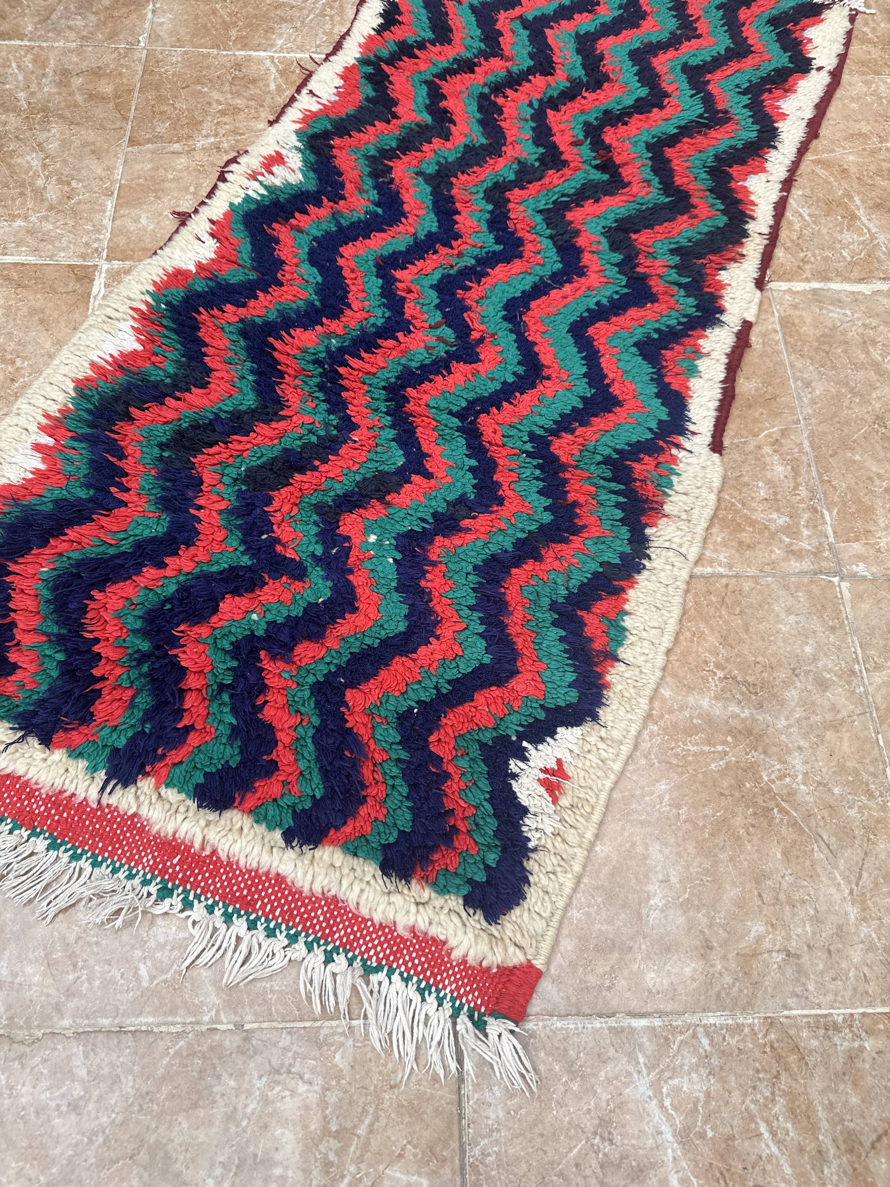 Unique Moroccan Rug - Vintage Art Deco Rug - The Moroccan Rug