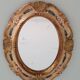 19th century painted wooden mercury mirror