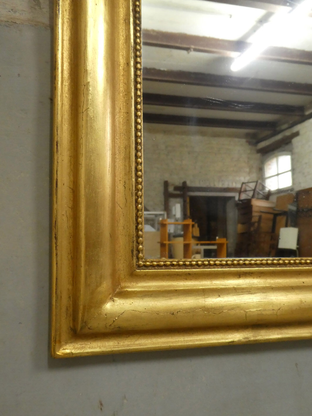 Louis Philippe mirror in gilded wood