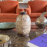 Louis Auguste Dage, Art Deco unique ceramic vase, France 1930