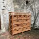 Vintage rattan chest of drawers