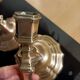 Regency candle holders in gilded bronze