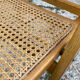 Lot de 3 chaises pliantes en bois et cannage