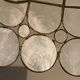 Suspension lampshade in mother-of-pearl 1950 vintage light fixture