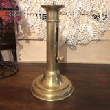 Old gold copper candle holder with pusher
