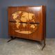 20thc italian stylised "map of the world" cabinet c.1950