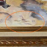 Marine painting “Littoral Breton” signed Marijane le Goaster – 1985