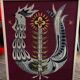 Frame canvas vintage rooster style Jean Lurcat