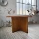 Square modernist table made of solid pine from the 1950s.