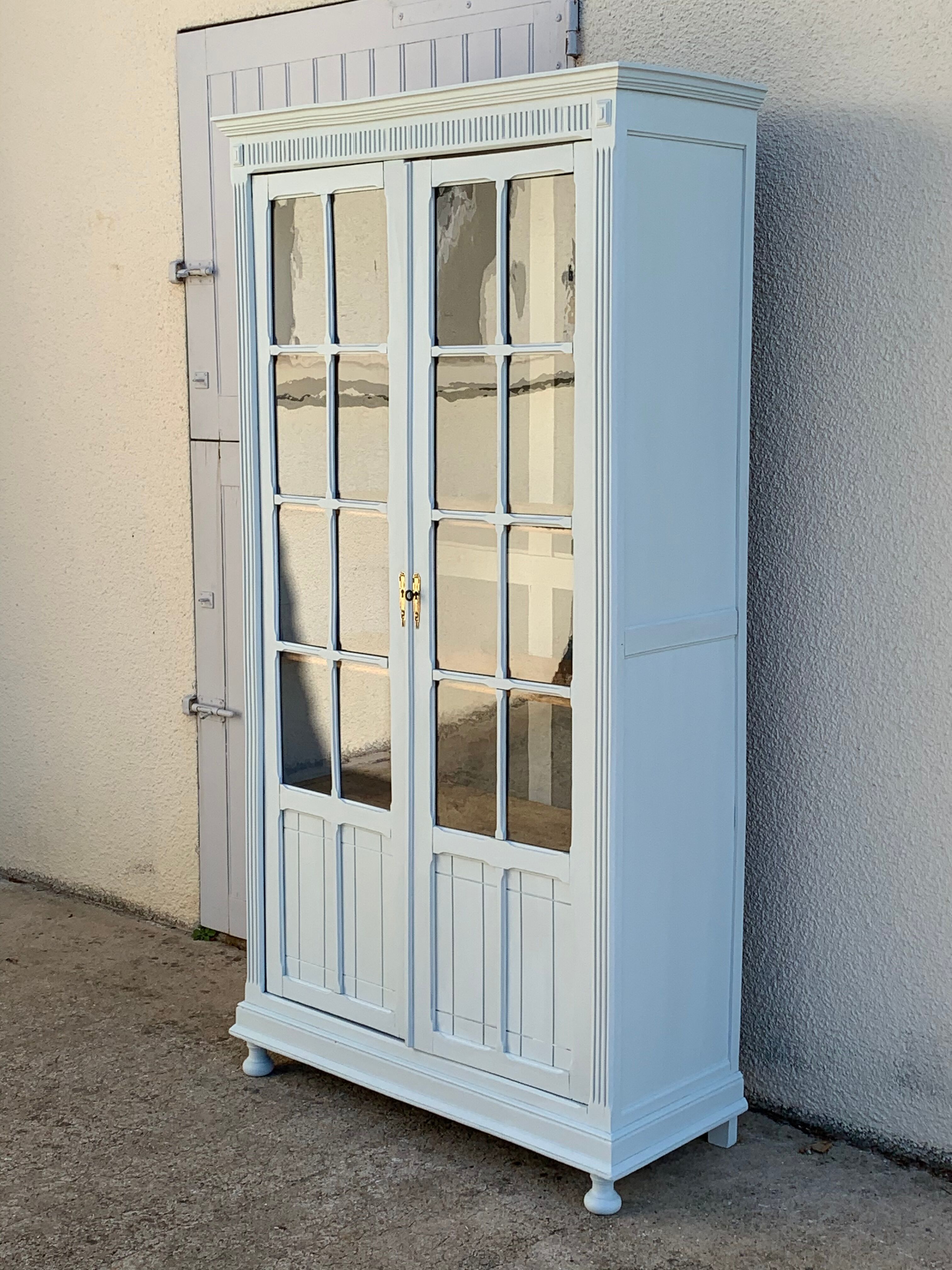 Glass-glazed Parisian wardrobe 1920