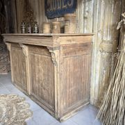 Magnifique Ancien Comptoir De Commerce En Chêne À Nombreux Tiroirs