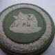 Boite a bijoux ancienne porcelaine wedgwood verte