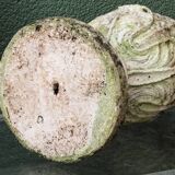 Pair of pine cones in reconstituted stone