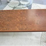 Scandinavian coffee table in Rio rosewood stamped Trioh