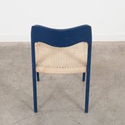 Blue teak chair, Danish design, 1960s, designer: Niels Otto Møller