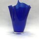 Murano - Cobalt blue glass handkerchief vase 25 cm high