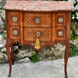 Small jump cabinet in precious wood marquetry.