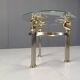 Vintage brass side table in the shape of an ibex or antelope, 1970s