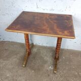 50s bistro table in brass formica