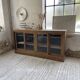 Oak sideboard with glass doors