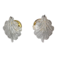 Pair of wall lamps Feuille by Murano Mazzega in frosted glass Italy 1970