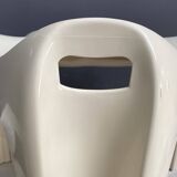 Casala white low stool 1970s