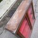 Basque Spanish wooden display cabinet buffet with 2 glass panels