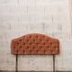 Pink velvet headboard "gorse"