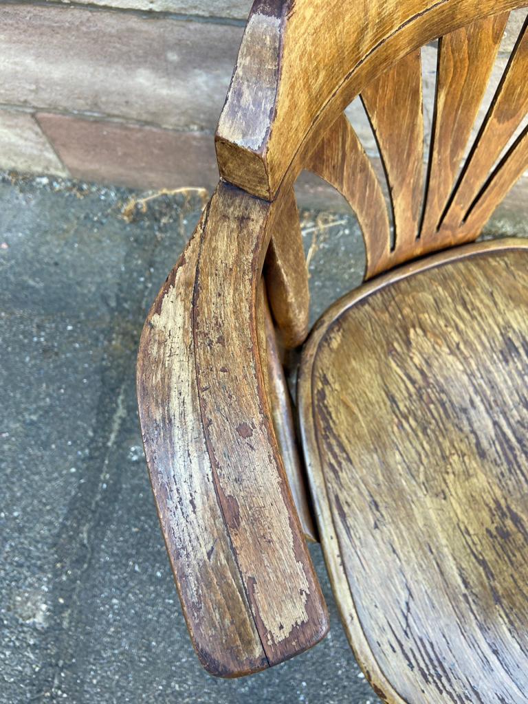 Office armchair curved wood