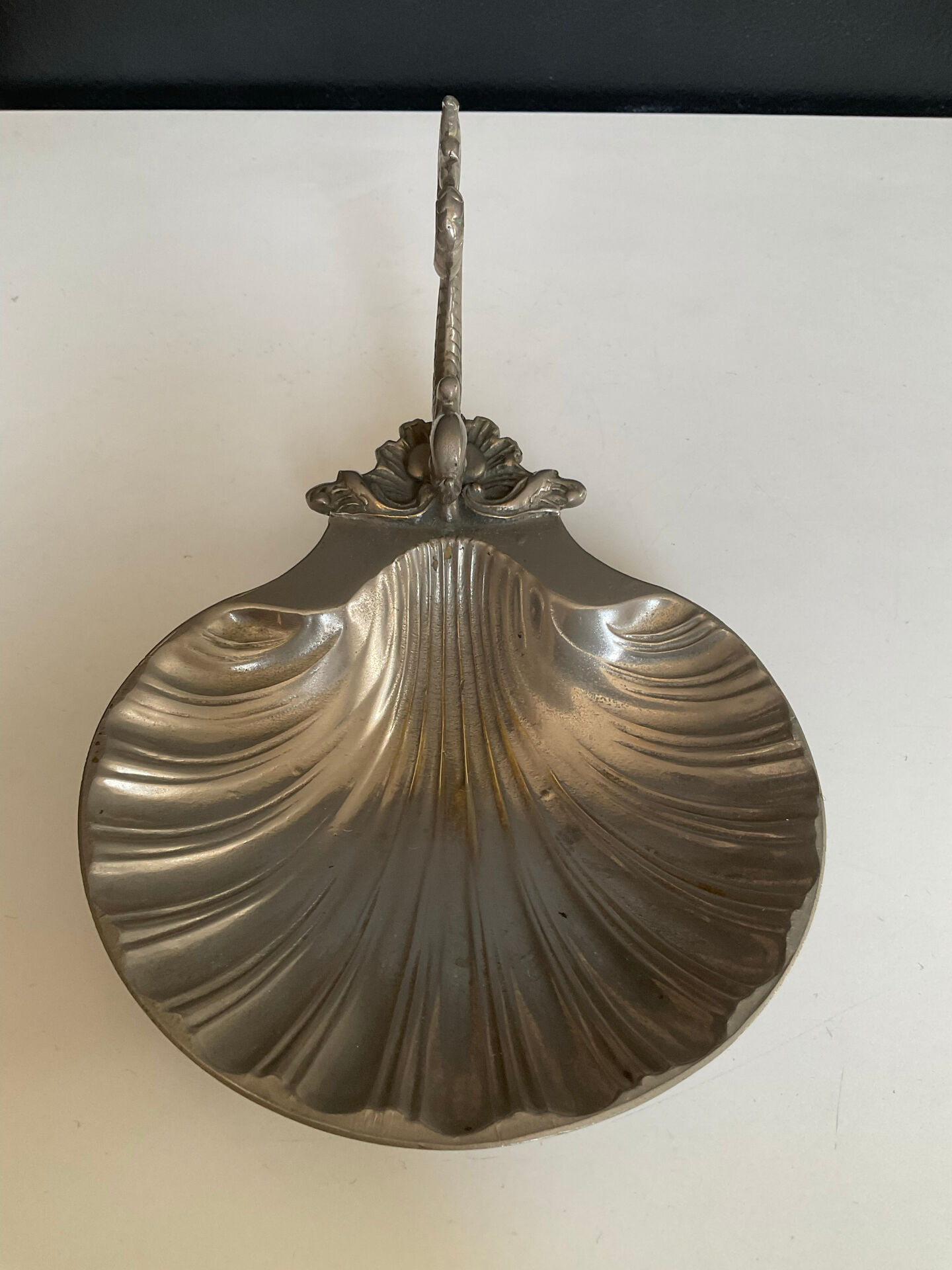 Antique Empire style silvered bronze catchall