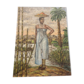 Painting on isorel of an African woman