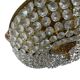 Vintage brass ceiling light/suspension with crystal.
