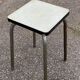 Tabouret en formica vert clair et acier 1990