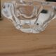 Pair of crystal salt cellars from Daum France with box and spoon.
