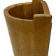 Vintage umbrella holder in oak basket storage design of the 1960s minimalist design