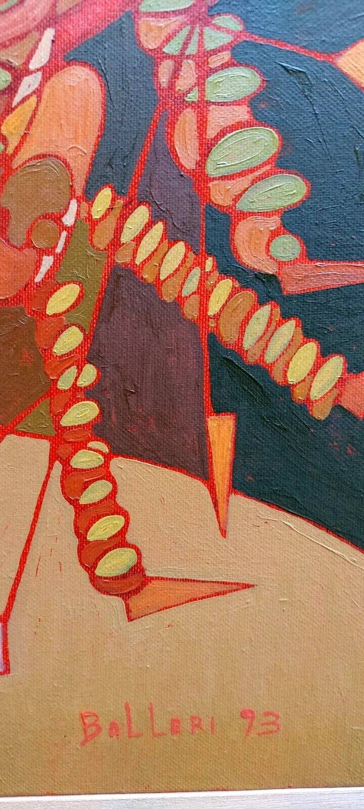 Abstract oil painting on canvas franco balleri 1993 oil on canvas