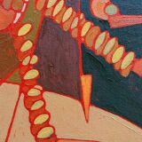 Abstract oil painting on canvas franco balleri 1993 oil on canvas