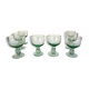 Set de 8 verres vintage vert d'eau