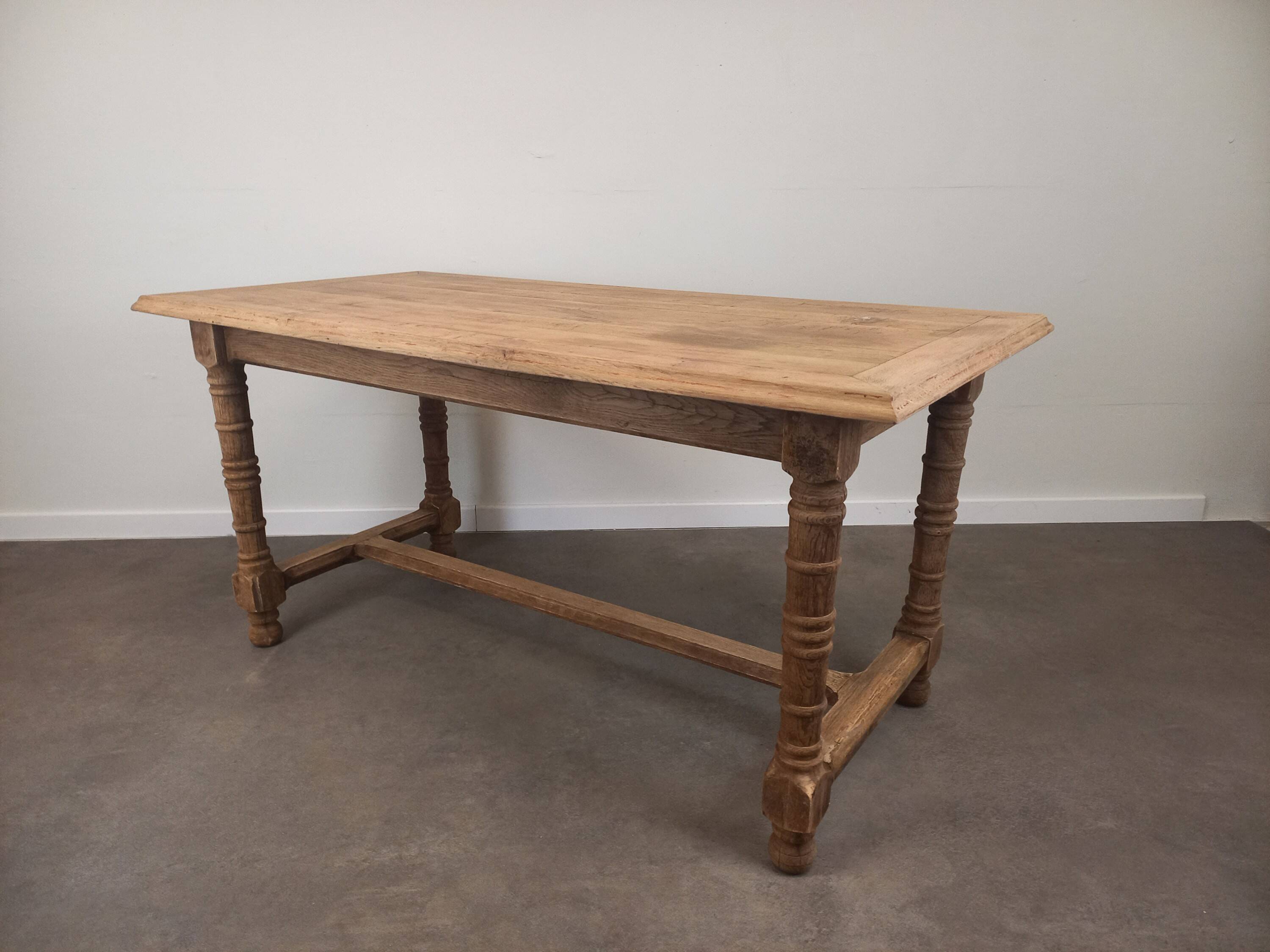 Oak farm table 158 cm
