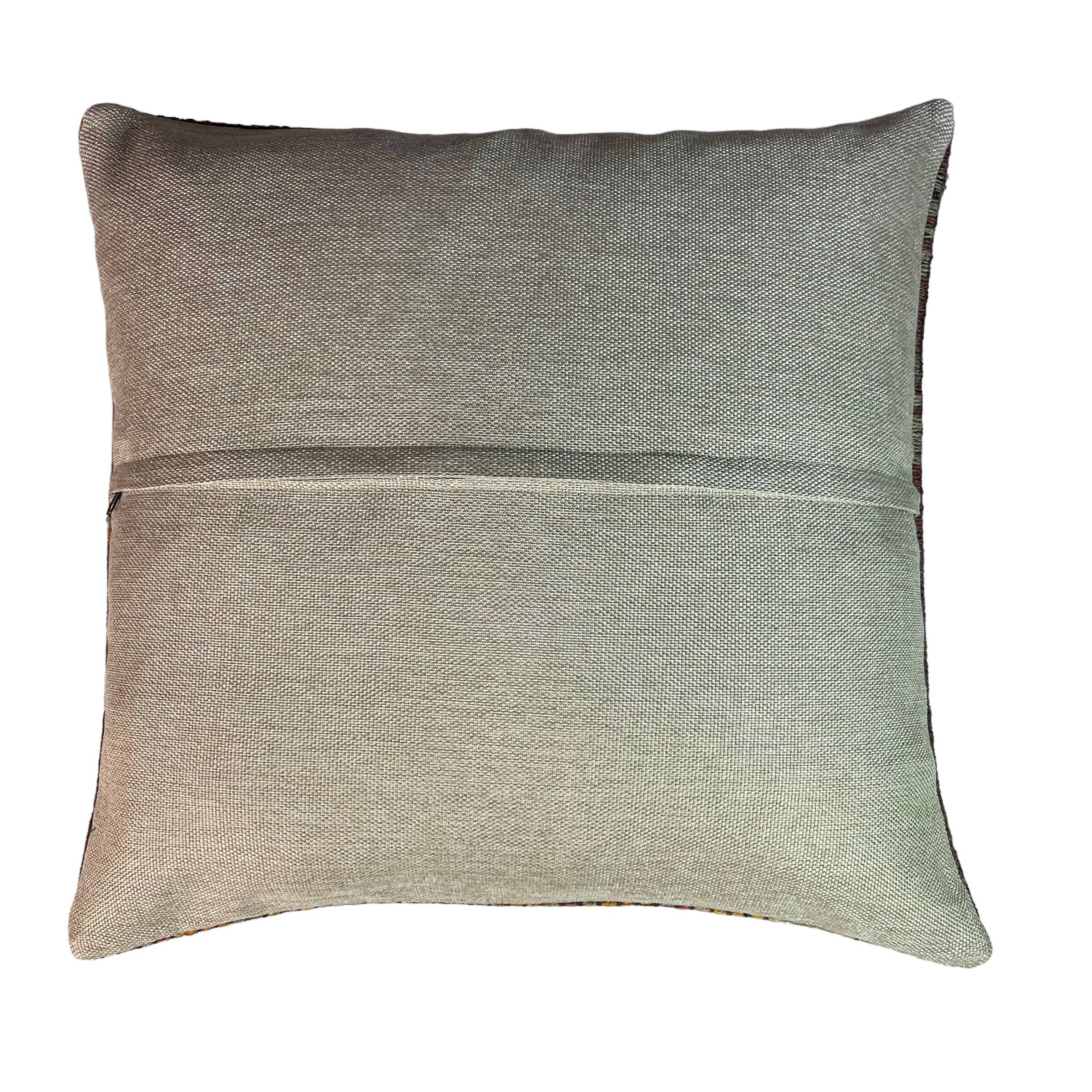 Vintage turkish kilim cushion cover , 55 x 55 cm