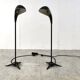 Pair of vintage metal floor lamps, 1970s