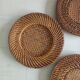 4 undersides for presentation in canna rattan and braided table set