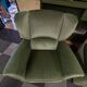 Vintage armchair in light green fabric from the 70s