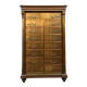 Notary cabinet with drawers in solid walnut, Napoleon III period, circa 1850