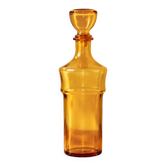 Vintage amber glass carafe with matching stopper – H 27 cm