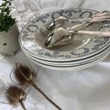 Set of 10 Nuneville flat and soup plates from 1890