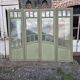 4 Art Nouveau partition doors + transom