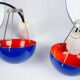 Pair of 2 vintage Danish Flowerpot lamps by Verner Panton, 1968