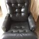 Former black leather chair