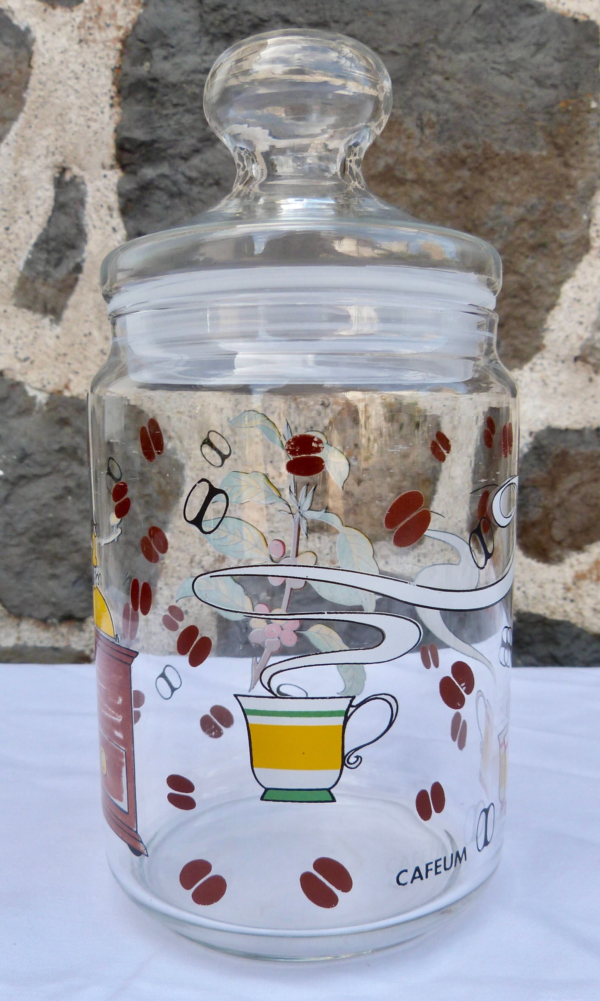 Set of 5 glass spice jars